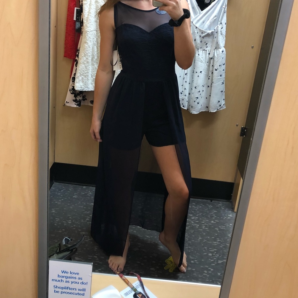 Cute Romper with draped back!!